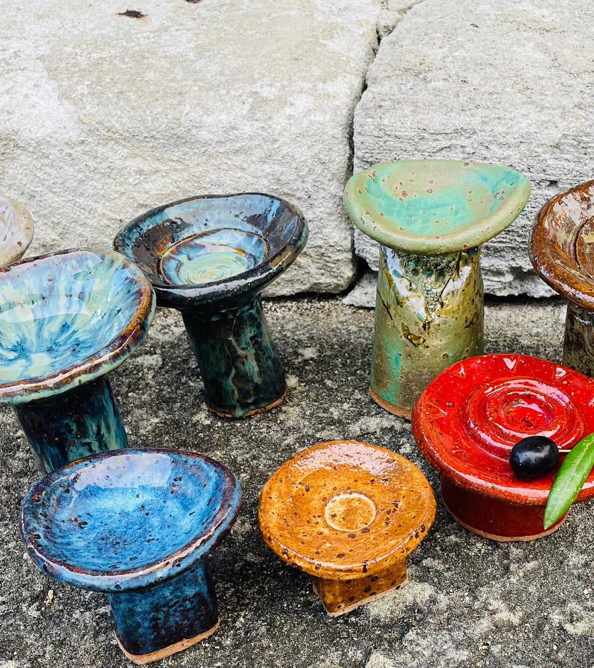 Hand Built Pottery Incense Holders